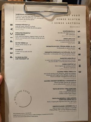 Menu  at PÖTSTOT in Barcelona