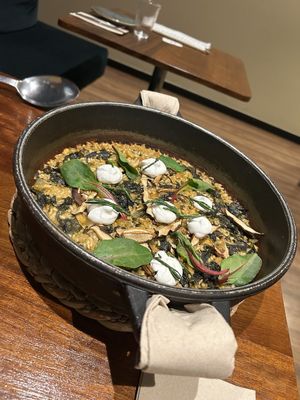 Sea and Mountain paella at PÖTSTOT in Barcelona