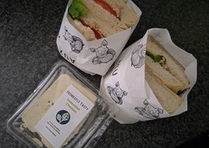 Club sandwiches and Honestly Tasty cheddah. at Faux Butcher - Online Store in Nottingham