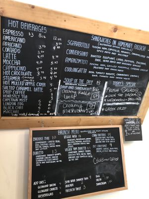 Menu Board (September 7th 2022)  at Shirley Delicious - Coffee Shop in Shirley