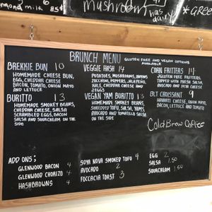 Menu Board (September 7th 2022)  at Shirley Delicious - Coffee Shop in Shirley