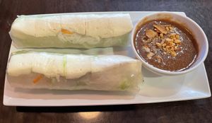Spring rolls with steamed (not fried) tofu    at Pho Company Noodle House in Deland