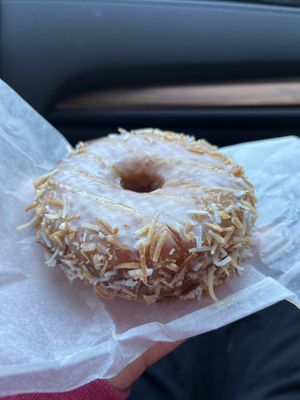 Caramel coconut   at Blackbird Doughnuts in Newton