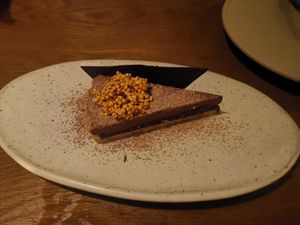 Aztec tart (chilli chocolate) at Lona Misa in South Yarra
