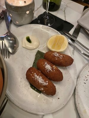 Roasted padron and manchego croquettes   at Lona Misa in South Yarra