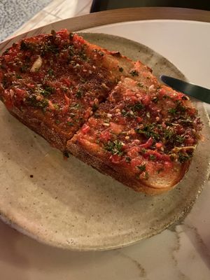 Pan con tomat  at Lona Misa in South Yarra