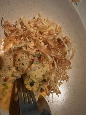 Water chestnuts and fried pasta  at Lona Misa in South Yarra