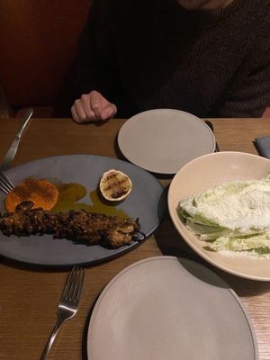 Oyster mushrooms and cesar salad  at Lona Misa in South Yarra