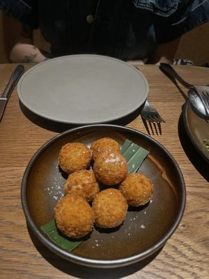 Fried olives  at Lona Misa in South Yarra