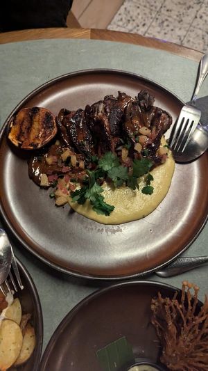 Pastor mushrooms $34: overpriced, blue oyster mushroom texture slightly similar to lion's mane mushroom (blergh) at Lona Misa in South Yarra