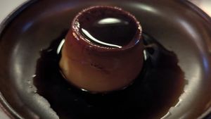 Flan - a bit disappointing at Lona Misa in South Yarra