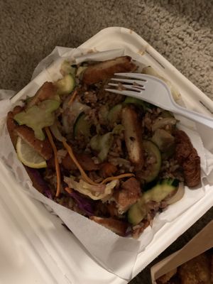 Veggies Fried rice with chickN at Thai Vegan in Albuquerque