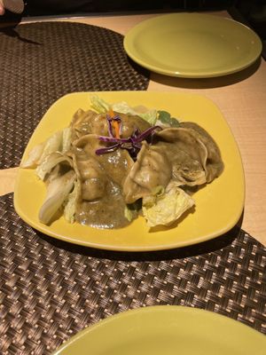 Green curry dumplings  at Thai Vegan in Albuquerque