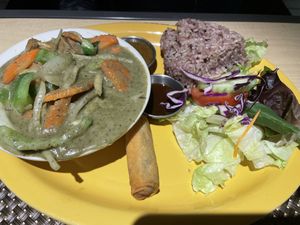 Green curry combo meal   at Thai Vegan in Albuquerque