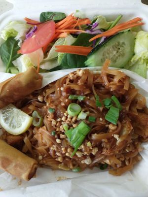 Pad Thai dinner combo at Thai Vegan in Albuquerque