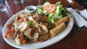 Spicy Noodles w/ Pepper Steak Lunch Special-yummy! at Thai Vegan in Albuquerque