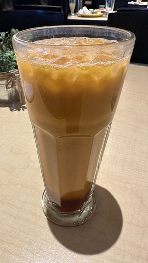 Thai iced tea (ordered with less ice)  at Thai Vegan in Albuquerque
