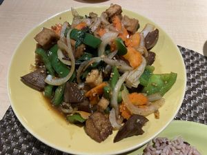 Eggplant stir fryy  at Thai Vegan in Albuquerque