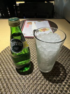 Ice with mineral water😄 at Thai Vegan in Albuquerque