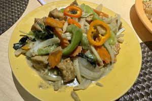 Green curry with tofu   at Thai Vegan in Albuquerque