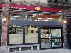 Healthy storefront at Health and Harmony in New York City