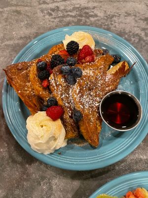 Vegan churro French toast at Bird & Co in Portland