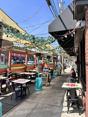 Super cute Updated outdoor dining are    at Bird & Co in Portland