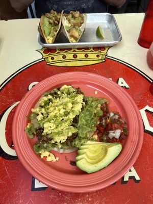 Vegan Huevos Rancheros GF  at Bird & Co in Portland