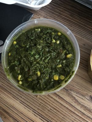 Corn and spinach main  at Indian Summers in Warsaw