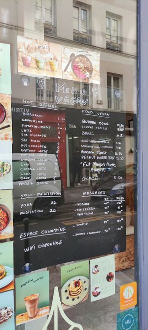 Menu at Yogamour in Paris