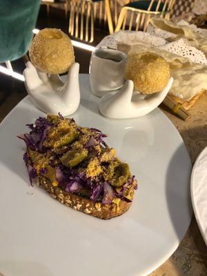 Mustard bruschetta why is everything so amazing at Vrindaa in Rome
