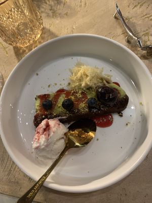 Dessert, with homemade ice cream   at Vrindaa in Rome