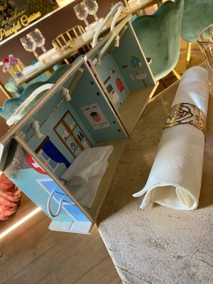 Welcome napkin!!  at Vrindaa in Rome