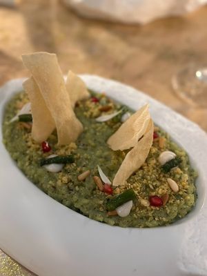 Rain on the earth - Risotto in a kiwi cream at Vrindaa in Rome