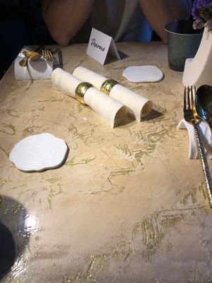 Table setting   at Vrindaa in Rome