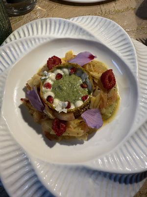 Spinach entree  at Vrindaa in Rome