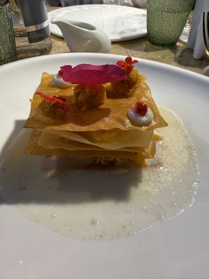 Mille Feuille entree  at Vrindaa in Rome