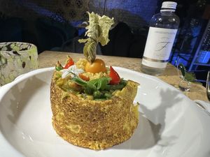 Crepes with vegetablwsvegetables   at Vrindaa in Rome