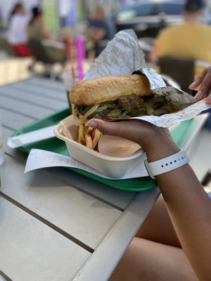 Vegan Philly Cheesesteak at Tiger Lily Cafe in Chesterton