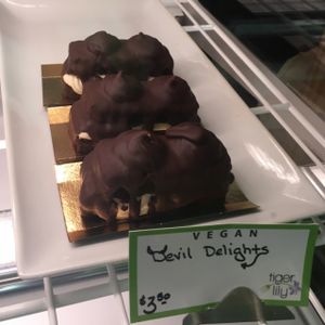 vegan baked goods  at Tiger Lily Cafe in Chesterton