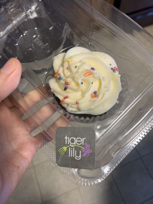 Chocolate cupcake with vanilla buttercream  at Tiger Lily Cafe in Chesterton