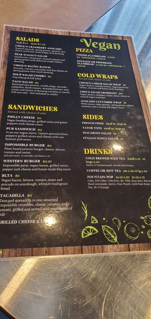 Latest Vegan Menu in Feb 2023 at Tiger Lily Cafe in Chesterton