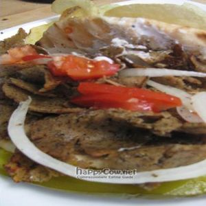 Vegan gyro w/tzatziki sauce at Tiger Lily Cafe in Chesterton