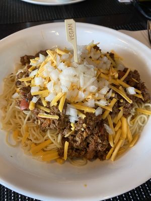Cincinnati Chili  at Tiger Lily Cafe in Chesterton
