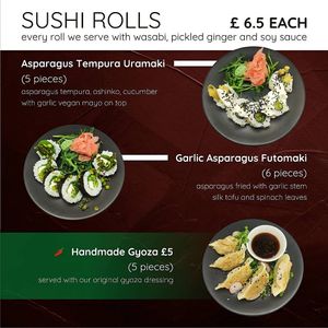 Menu April 1 at Chunky Cat SUSHI in Edinburgh