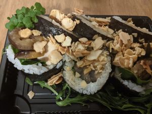 Kabayaki eggplant futomaki (aubergine)  at Chunky Cat SUSHI in Edinburgh