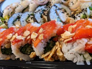 Strawberry California roll, so good at Chunky Cat SUSHI in Edinburgh