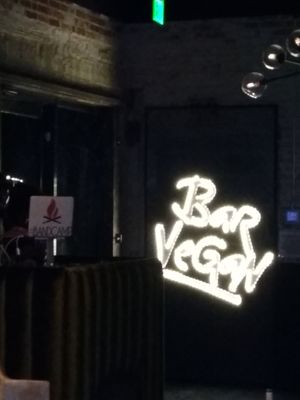 Sign in the bar at Bar Vegan ATL in Atlanta