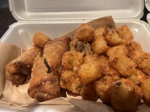 Philly steak rolls   at Bar Vegan ATL in Atlanta