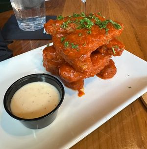 Buffalo boneless chick’n tenders   at Bar Vegan ATL in Atlanta